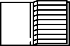 Notebook Open Outline Drawing Svg Vector, Free Vectors File